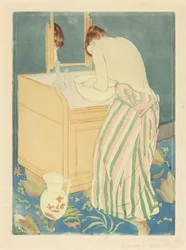 Mujer bañándose, 1890-1